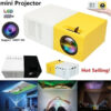 Fashion LCD LED Mini Projector Home Media Movie Player Support 1080P 320 x 240 HDMI / USB / AV / CVBS for Home School Indoor(The Projector Does Not Contain A HDMI Cable,You Can Choose A High Quality 4K Support HDMI 2.0 HD Cable)