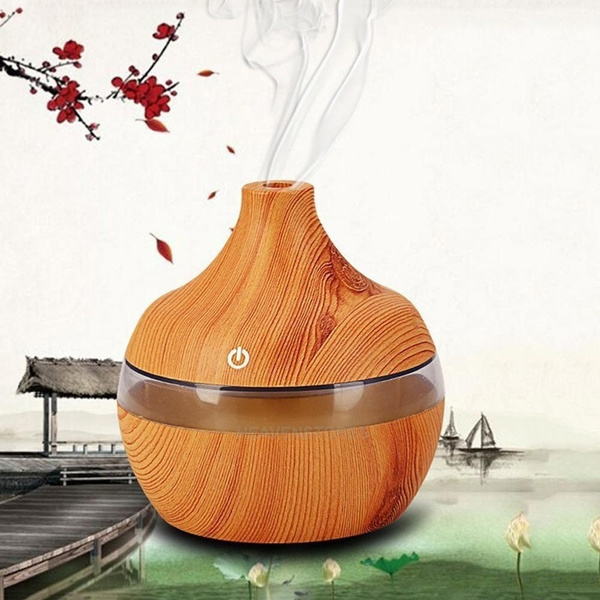 Wood Ultrasonic Essential Oil Diffuser Cool Moisture Aroma Humidifier Air Freshe 