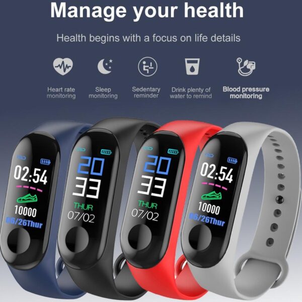 fit bit Color Screen Smart Bracelet, IP67 Waterproof Sport Smart Watch, Heart Rate Blood Pressure Sleep Fitness Wristband, Pedometer Call SMS Sedenetary Reminder Activity Tracker, Smartband for IOS Android Smartphone - Crazy Ass Deal