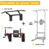 OneTwoFit Multifunktionale Wall Mounted Pull Up Bar Power Tower Set Chin Up Station Home Gym Workout Strength Training Equipment Fitness Dip Stand Supports to 330 Lbs OT076 - Crazy Ass Deal