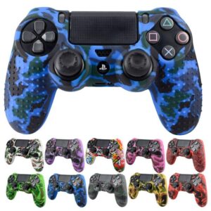 PS4/PS4 SLIM /PS4 pro Camouflage Anti-Slip STUDDED Silicone Case Cover Skin with 2xThumb Grip Cap for Dualshock 4 Controller