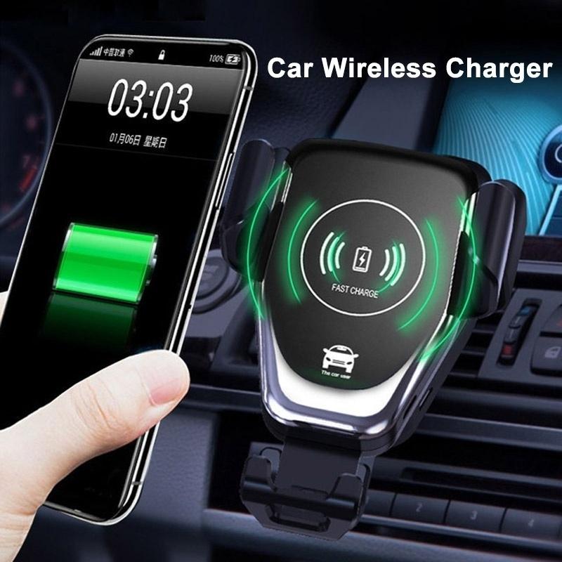 Black iPhone 8 Plus and iPhone X Retail Package Grip Wireless Car Charging Mount for iPhone Qi Wireless Charging Pad Compatible with iPhone 8 / 8 Plus and iPhone X Fast Wireless Charger for iPhone 8 