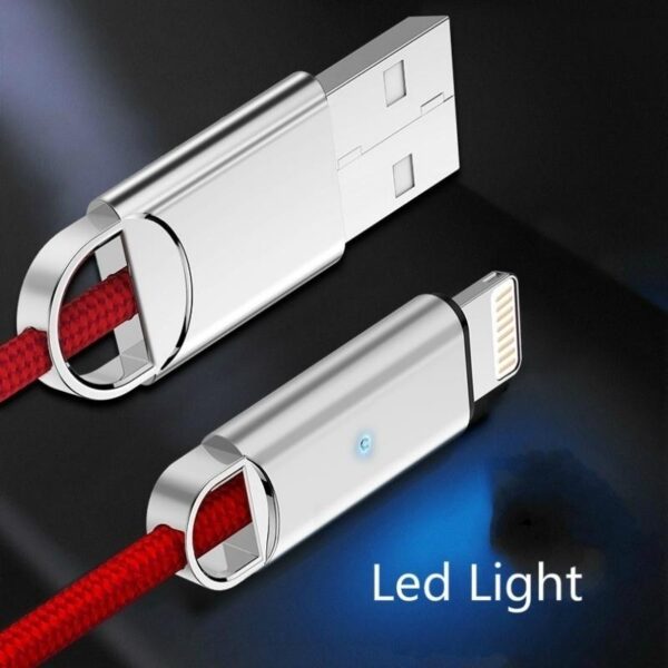 3A Extra long Led Indicator Heavy Duty Usb Charger Lightning Cable for Apple iPad iPod iPhone 11 11Pro 11Pro Max Xs Max XR XS X 8 7 6 Plus 5 5s 5e - Crazy Ass Deal