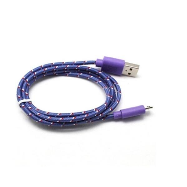 1M/3FTColorful Mobile Phone Cables Mini Micro USB Cable Durable Braided Charger for Android Smartphone Micro USB Cable - Crazy Ass Deal