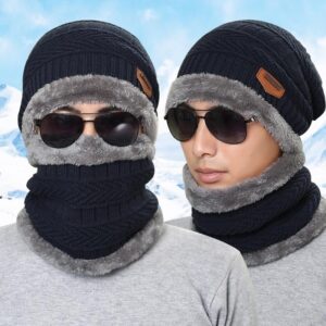 Windproof Scarf Winter New Men and Women Hat Wool Hat Winter Hat Hot Sale Beanie Hat Hooded Scarf Earflap Knit Cap - Crazy Ass Deal