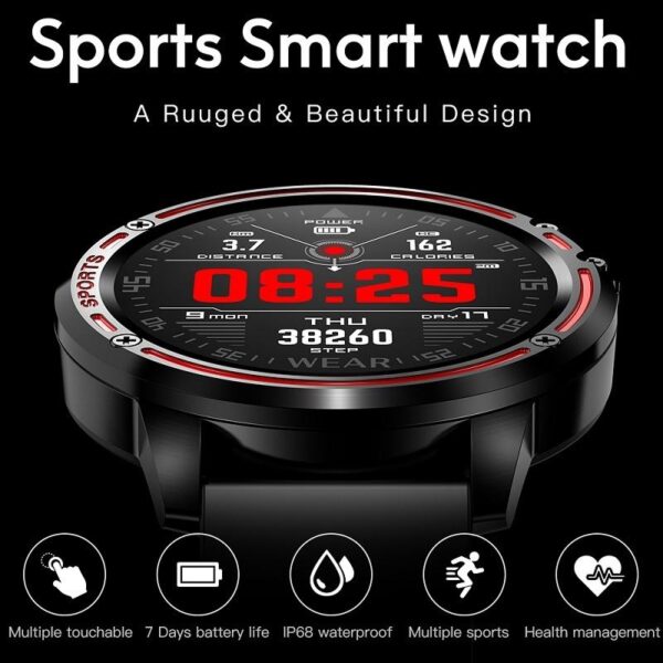 Smart Watch L8 IP68 Water Resistant Smart Watch ECG PPG Heart Blood Pressure Multi-Sports Mode Man Smart Bracelet Reloj Inteligente Intelligente Uhr for IOS Android