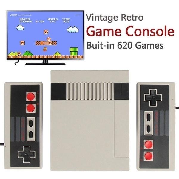 Retro 620 Games Mini Vintage Retro TV Game Console Built-in 600/620 Games Av line - Crazy Ass Deal