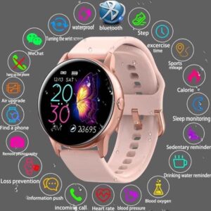 Smart Watch for Women Men Bluetooth Sport Wristwatch with Heart Rate Monitor Fitness Tracker Call Message Remind Pedometer Smart Bracelet Watches for Android IOS - Crazy Ass Deal