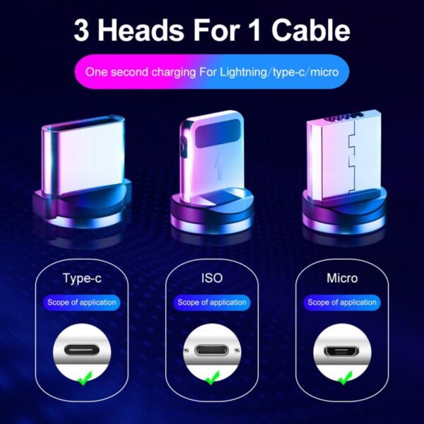 Magnetic Charger Cable Fast Charging Micro USB Type C Cable For iPhone Samsung Xiaomi Huawei Mobile Phone Magnet Wire - Crazy Ass Deal