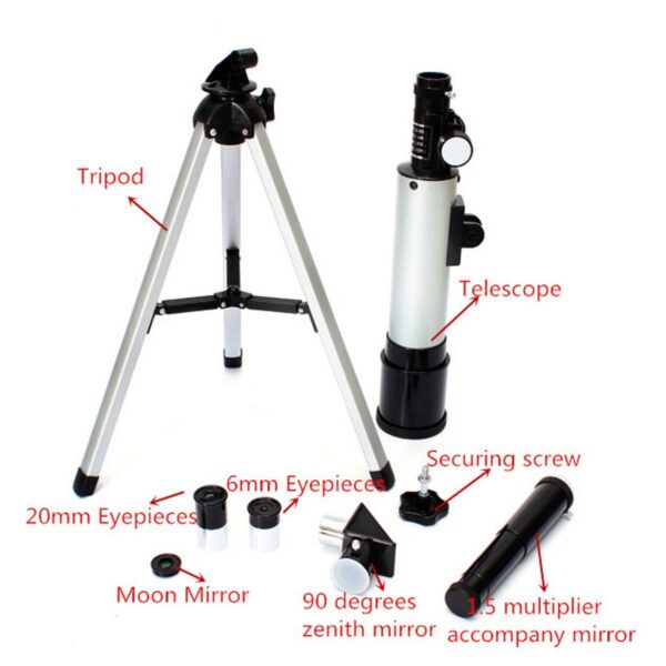 F360/50mm 90X Telescopes Astronomical Monocular Portable Outdoor Astronomical Telescope Refractive Spotting Scope with Tripod | Electronic Accessories & Gadgets