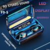 F9-5 C New 9D HiFi Bluetooth 5.0 CVC8.0 Noise Reduction Stereo Wireless TWS Bluetooth Headset LED Display Headset Waterproof Dual Headphones with Power Bank Chagring case (Monaural Version 100/1500mAh or Led Binaural Version 8000mAh)  style carry - Crazy Ass Deal