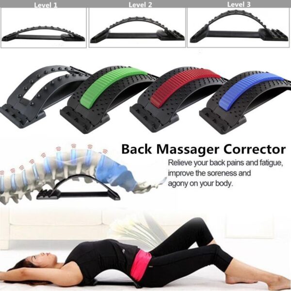 Lumbar Stretcher Neck Back | Multi-level Back Supporter Waist Lumbar Stretcher Neck Back Spine Massage Corrector Waist Pain Relief Relax