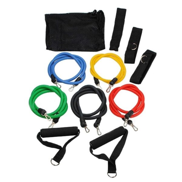 11PCS/ Set Natural Rubber Latex Fitness Resistance Bands Exercise Tubes Practical Elastic Training Rope Yoga Pull String - Crazy Ass Deal