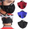 2Pcs Activated Carbon Face Mask Bicycle Motorcycle Ski Cycling Anti-pollution Anti Dust Printed Face Mask Man Woman Running Cycling Anti-Pollution Bike Face Isolation Mask Outdoor Sports Face Masks with Dustproof Filter - Crazy Ass Deal