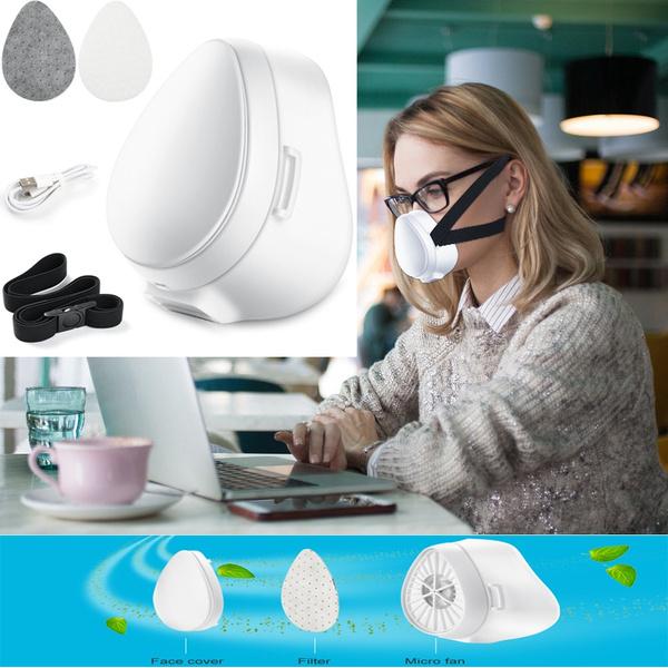 Electric Fan Intelligent Filter Mask Anti Smog PM2.5 Filter Core & Electronic Filter Mask - Crazy Ass Deal