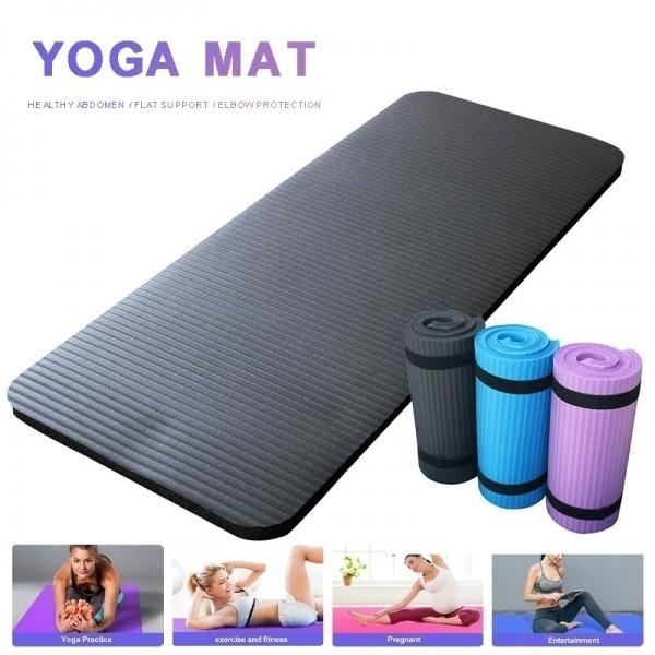 Yoga Mat 6mm Non-Slip Fitness Exercise Pilates Gym Home Workout Meditation Pad 