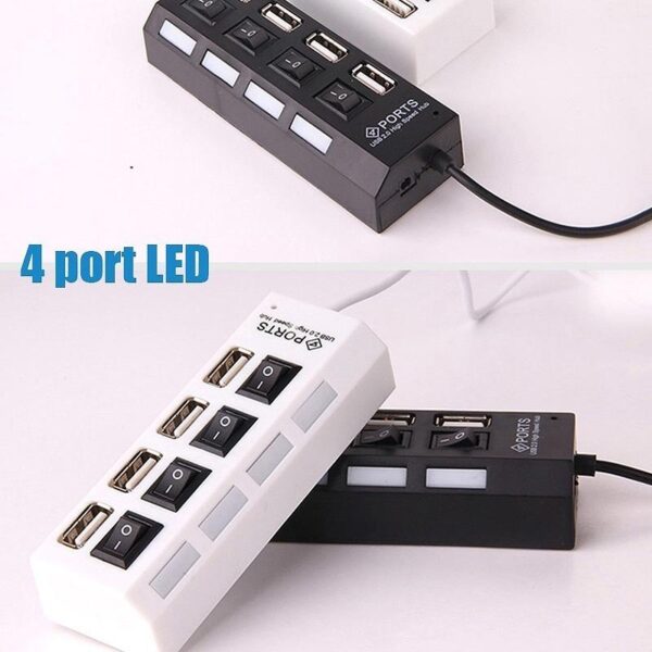 4 Ports/7 Ports LED USB 3.0 Adapter Hub Power on/off Switch