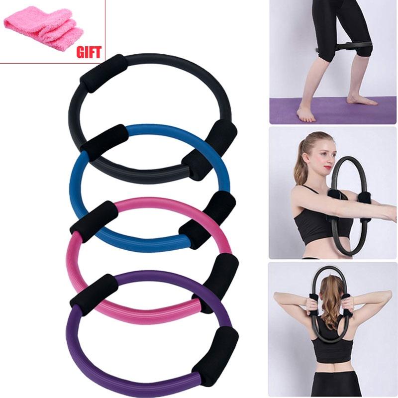 Pilates Workout Training Stretch Trainer Ring Fitness Exercise Yoga Circle 