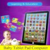 Kids Learning Machine Baby Tablet Pad Computer Learning English Educational Teach Toy Blue