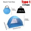 2-4 Person Automatic Family Tent Instant Pop Up Waterproof for Camping Travel Outdoor Activities, LED Hanging Light Bulb (Tent or Bulb sold separately) - Crazy Ass Deal