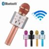 WS858 Wireless Microphone Professional Condenser Karaoke Mic Bluetooth Stand Radio Microphone Recording Studio