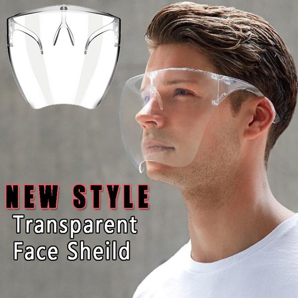 New style outdoor transparent face sheild protective full face mask fashion sport face shiled reuseable & washable - Crazy Ass Deal