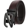 One size fits all Mens Ratchet Leather Dress Belt, Adjustable Slide Belt with Automatic Buckle - Crazy Ass Deal