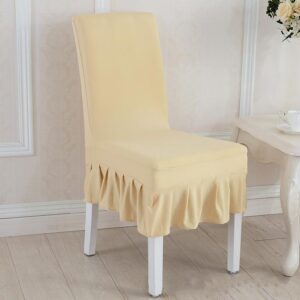Chair Covers Universal Removable Washable Stretch Slipcovers Chairs 4/6 Pieces Chair Protective Cover Chair Covers for Dining Room, Hotel, Banquet, Ceremony - Crazy Ass Deal