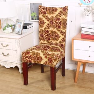 Chair Covers Universal Removable Washable Stretch Slipcovers Chairs 4/6 Pieces Chair Protective Cover Chair Covers for Dining Room, Hotel, Banquet, Ceremony - Crazy Ass Deal