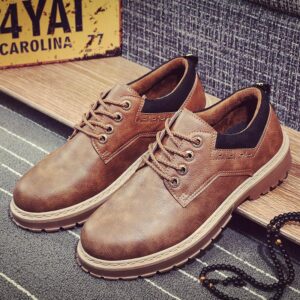 Men Boots Comfy Lace-up High Quality Boots 2020 Autumn winter Fashion Shoes Man Durable outsole Men Casual Boots Chukka Color Brown - Crazy Ass Deal