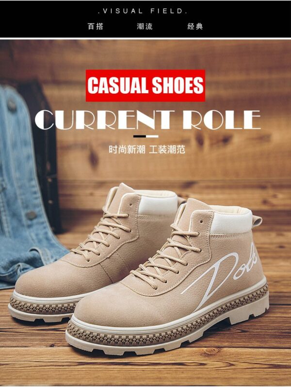 Men Boots Comfy Lace-up High Quality Boots 2020 Autumn winter Fashion Shoes Man Durable outsole Men Casual Boots Chukka Color Light Brown - Crazy Ass Deal