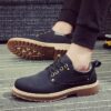 Men Boots Comfy Lace-up High Quality Boots 2020 Autumn winter Fashion Shoes Man Durable outsole Men Casual Boots Chukka Color Blue - Crazy Ass Deal