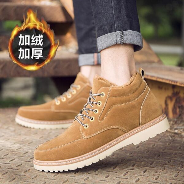 Men Boots Comfy Lace-up High Quality Boots 2020 Autumn winter Fashion Shoes Man Durable outsole Men Casual Boots Chukka Color  Brown - Crazy Ass Deal