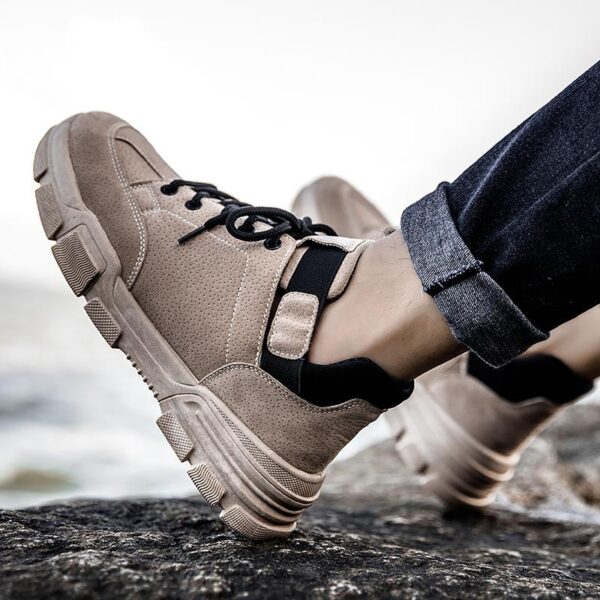 Men Boots Comfy Lace-up High Quality Boots 2020 Autumn winter Fashion Shoes Man Durable outsole Men Casual Boots Chukka Color  Light Brown - Crazy Ass Deal