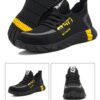 Indestructible Steel Toe Work Safety Shoes for Men Women Lightweight Protective Toe Construction Shoes Color Black and Yellow - Crazy Ass Deal