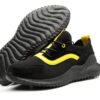 Indestructible Steel Toe Work Safety Shoes for Men Women Lightweight Protective Toe Construction Black and Yellow - Crazy Ass Deal
