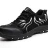 Indestructible Steel Toe Work Safety Shoes for Men Women Lightweight Protective Toe Construction Black and White - Crazy Ass Deal