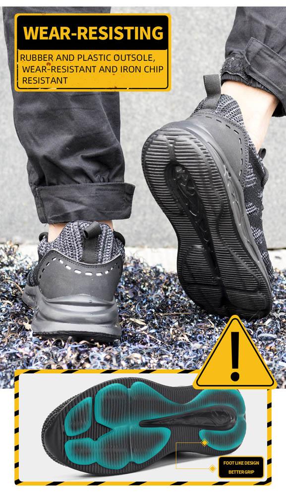Indestructible Steel Toe Work Safety Shoes for Men Women Protective Toe Construction Gray - Crazy Ass Deal