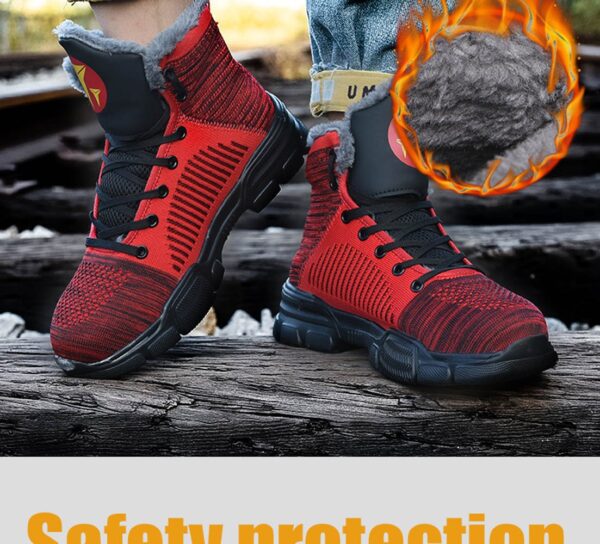 Indestructible Steel Toe Work Safety Shoes for Men Women Protective Toe Construction Red - Crazy Ass Deal