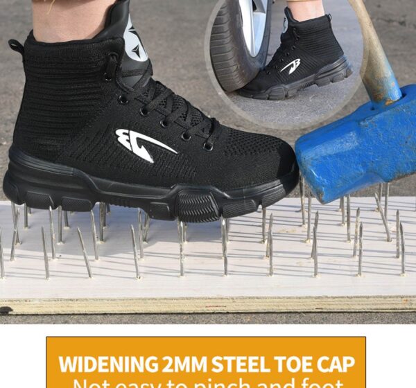 Indestructible Steel Toe Work Safety Shoes for Men Women Protective Toe Construction Black - Crazy Ass Deal