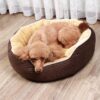 Long Plush Dounts Dod Bed Cushion Calming Bed Hondenmand Pet Kennel Super Soft Fluffy Comfortable for Large Cat Dog - Crazy Ass Deal