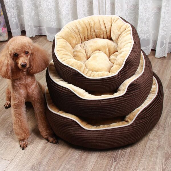 Long Plush Dounts Dod Bed Cushion Calming Bed Hondenmand Pet Kennel Super Soft Fluffy Comfortable for Large Cat Dog - Crazy Ass Deal
