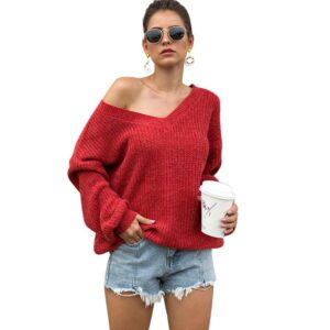 Strapless Red Sweater