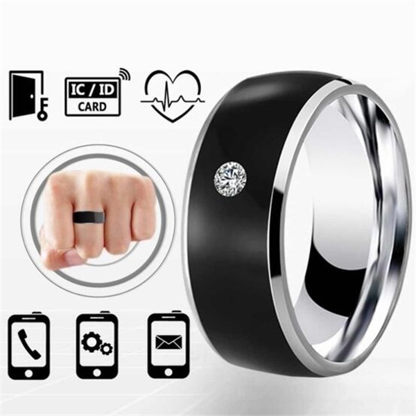 YUYOU Mens Ring NFC Smart Multifunctional Waterproof Magic Digital Ring Smart Home Accessories 