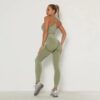 Bra Set Grass Green womens sets skinny tracksuit breathable variants