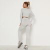 New Set Light Grey womens sets skinny tracksuit breathable variants