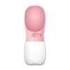 Pink portable pet dog water bottle for small variants