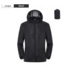 Unisex Black camping rain jacket men women waterproof variants