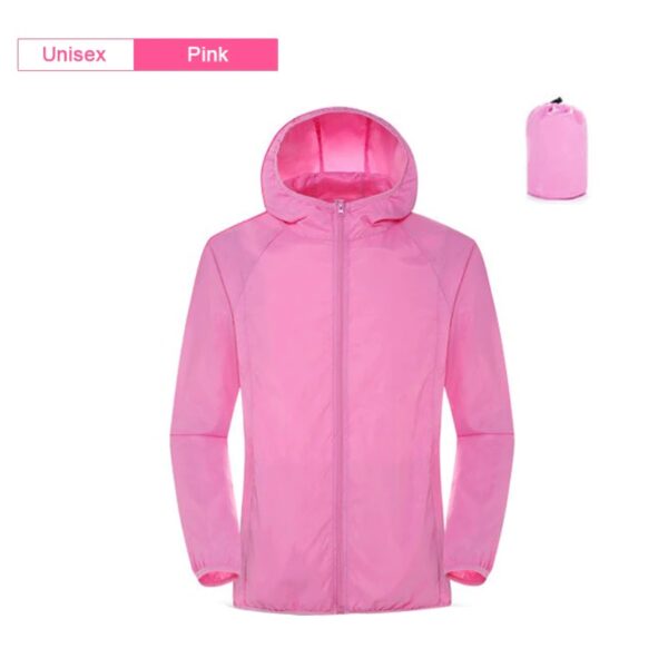 Unisex Pink camping rain jacket men women waterproof variants