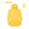 Unisex Yellow camping rain jacket men women waterproof variants